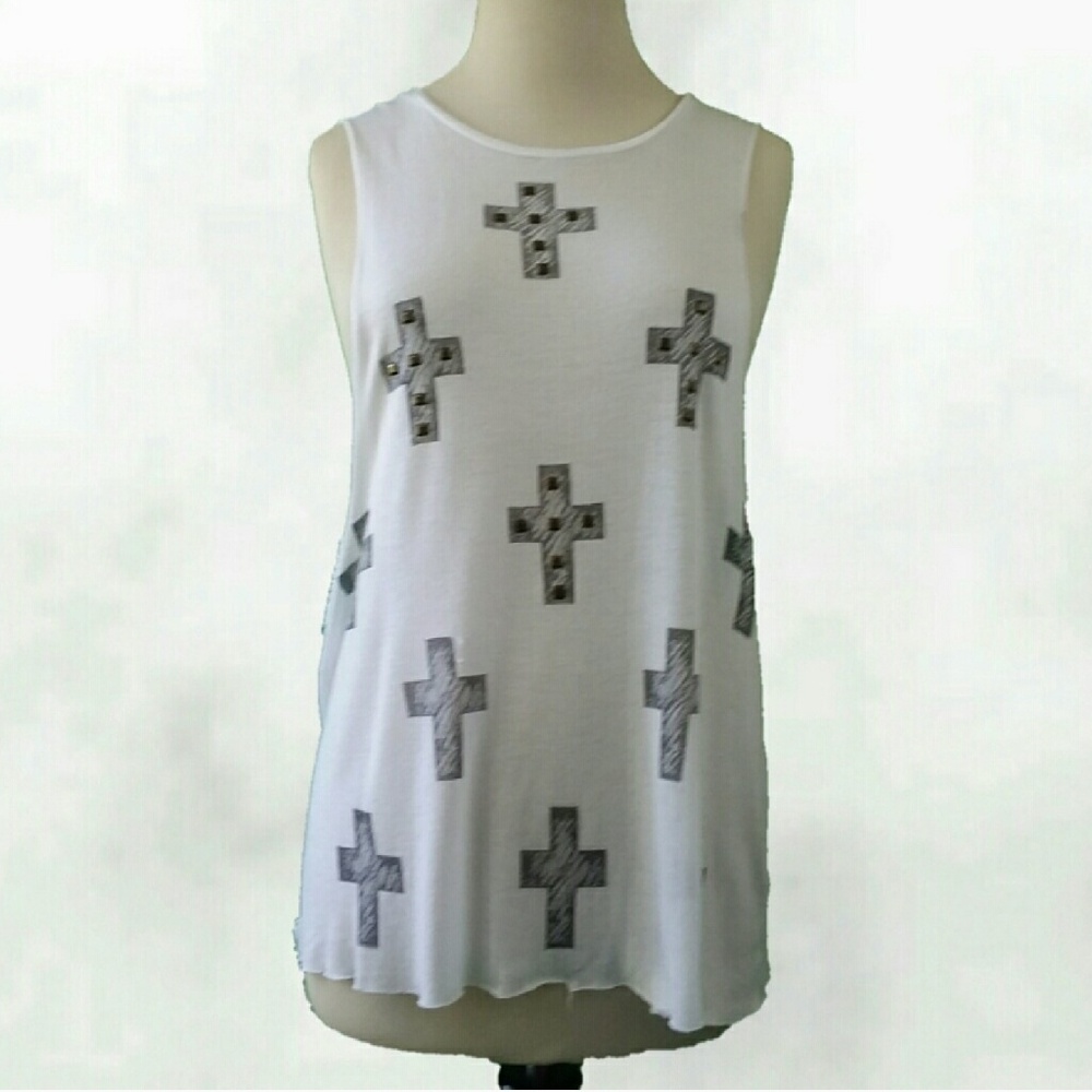 Cross Detail Tank Top Bathing Suit Cover Up - Picture 7 of 7